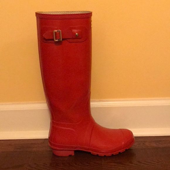HUNTER-Women's Original Tall Glossy Rain Boots - Picture 3 of 7